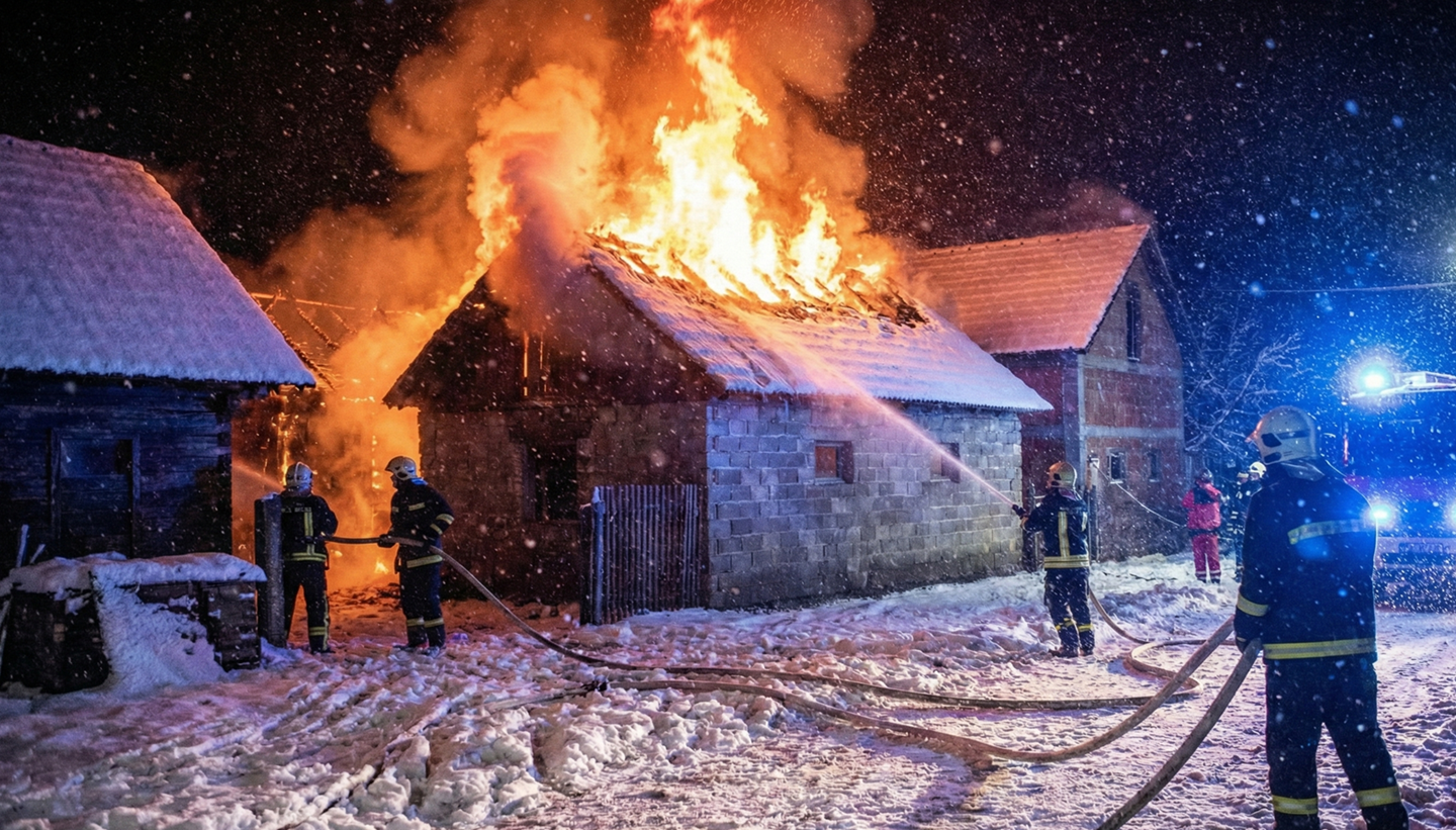 Izgorela štala, stradala stoka – prikuplja se pomoć za porodicu iz Bresnice kod Čačka